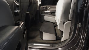 GMC Sierra 2500HD Underseat Lockbox - Rear 60% Bench Seat - Tuffy Products - 2/3 Length with Keyed Lock - Black - `07-`19